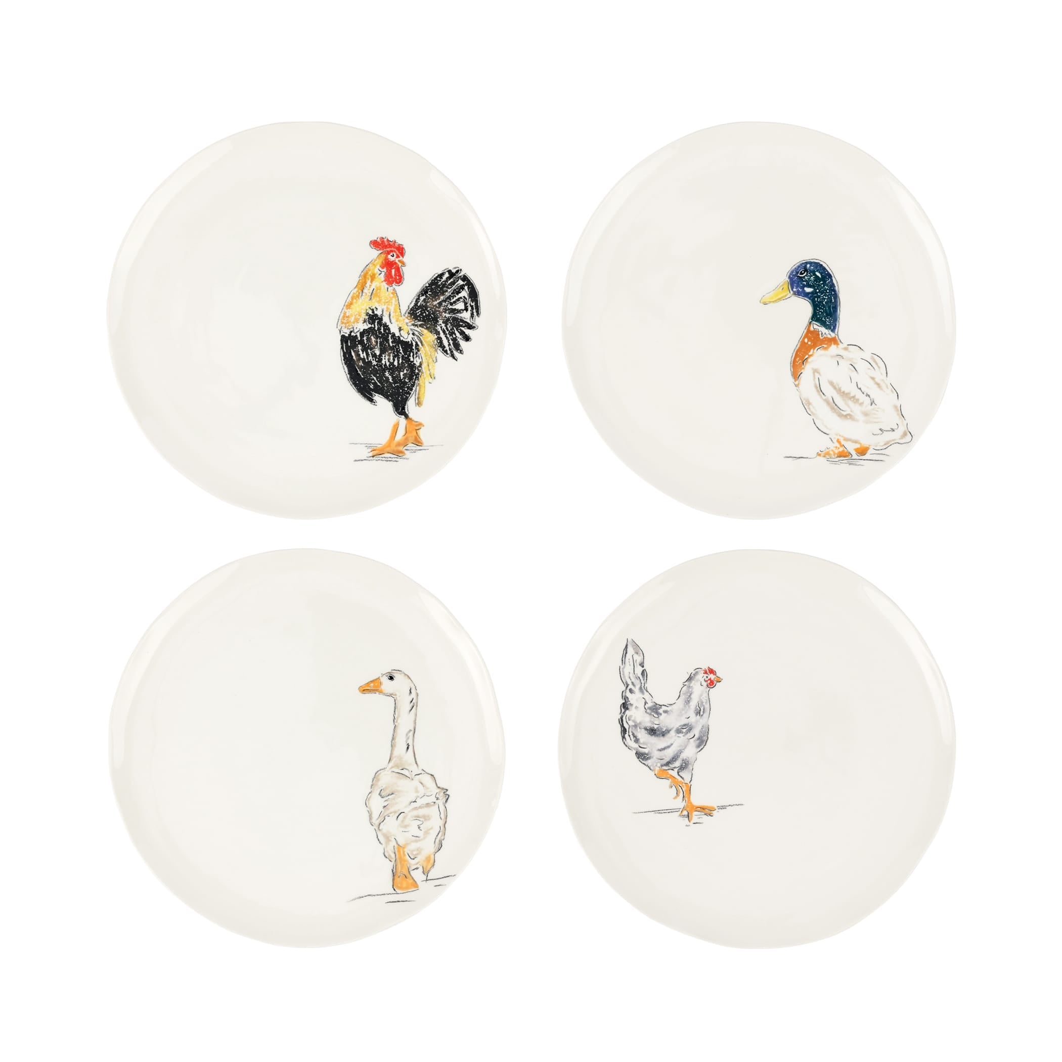 Fattoria Assorted Salad Plates - Set of 4