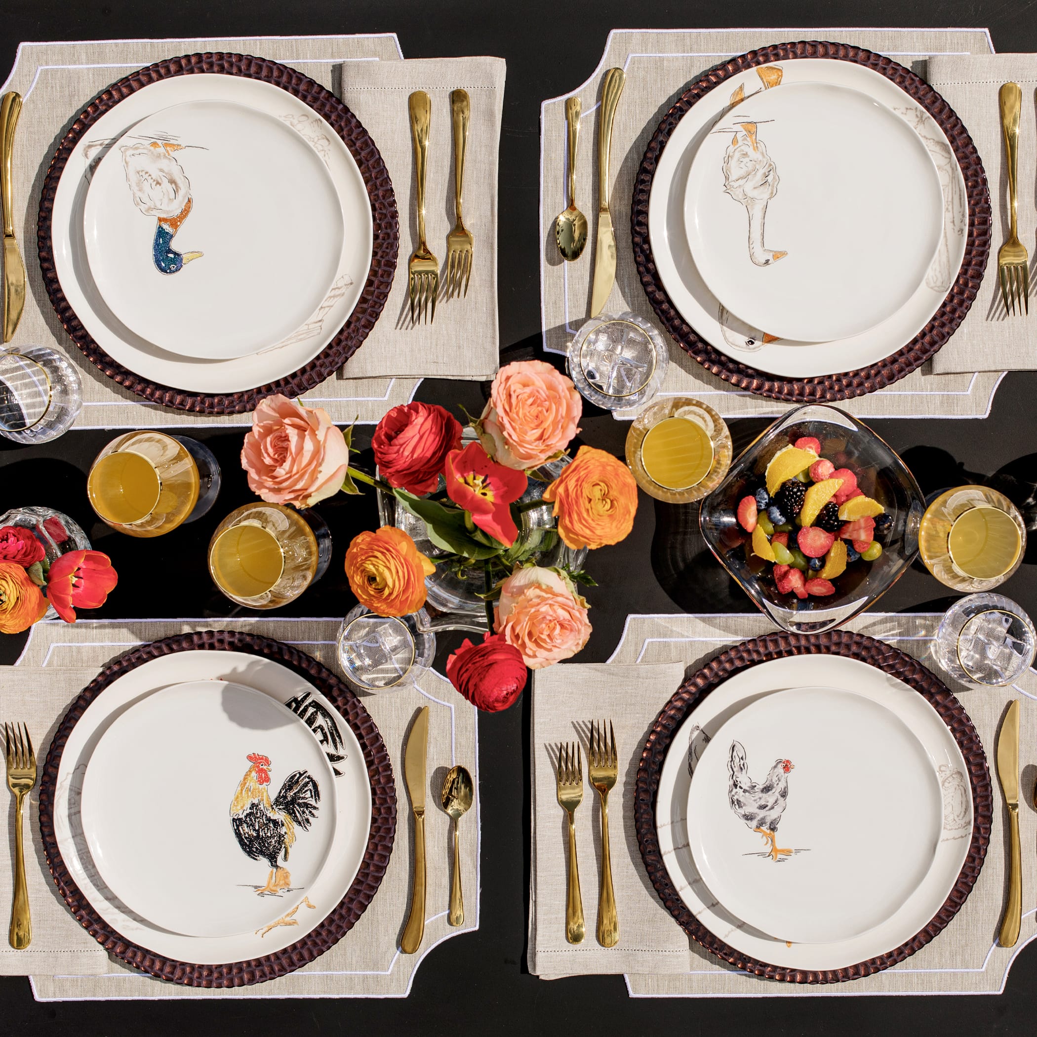 Fattoria Assorted Salad Plates - Set of 4