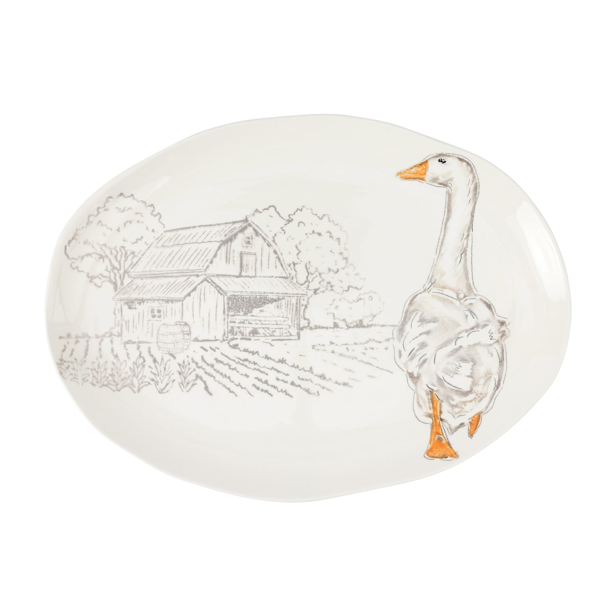 Fattoria Goose Large Oval Platter